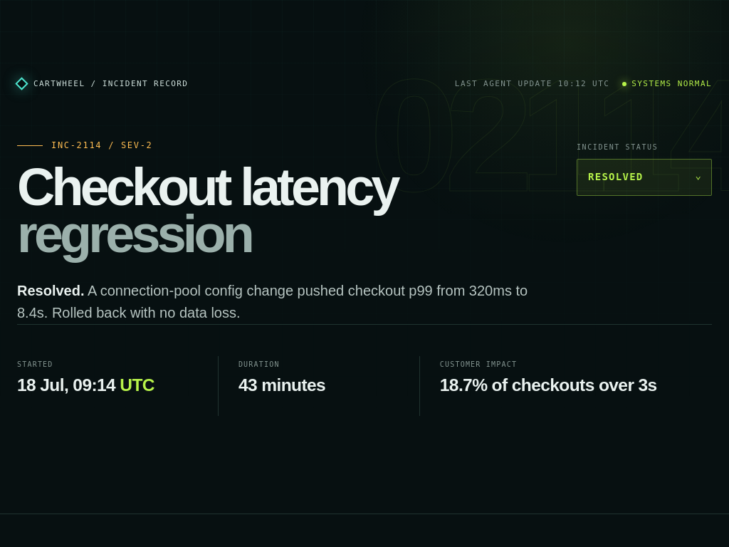 Incident Timeline — page preview
