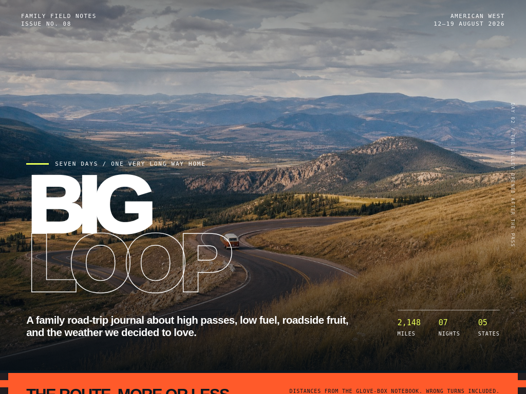 Big Loop — Trip Journal — page preview